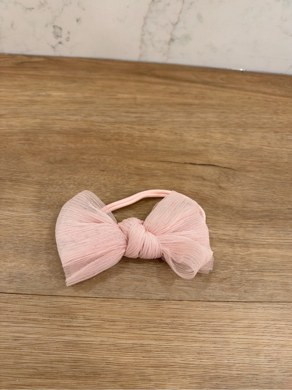 Baby bling Kids Pink Tulle Bow Headband